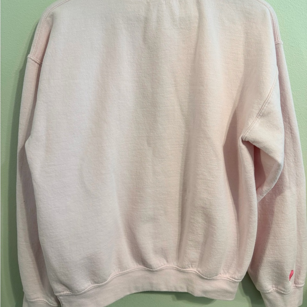 Hot Girls Read Books Embroidered Blush Pink Sweatshirt BookTok Book Lover Size M - Picture 7 of 7